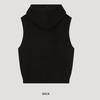 [shs Miss] Knit Hoodie Zip Up Vest Sskvto42570 Bk