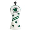 Waterproof Golf Stylish Clover Fits and UTs Headcover, Pattern, Drivers, 440cc, 460cc, Woods, Utilities, (White, Wood)