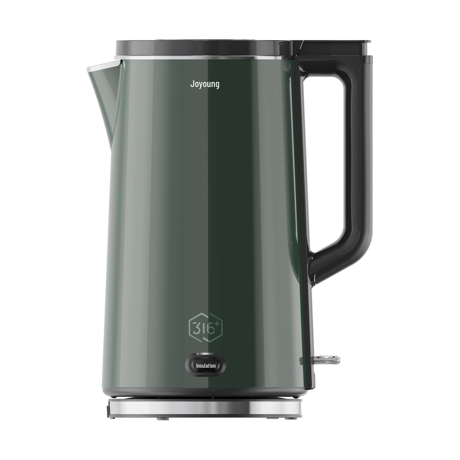 

Ретро-электрический чайник Joyoung зеленого цвета с бесшовной внутренней колбой из нержавеющей стали SUS316L, большой объем 2 л, K20FD-W530 2L