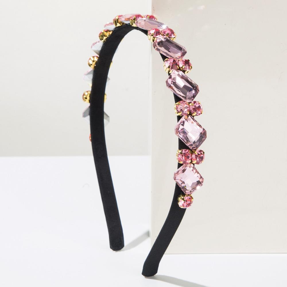 

Glamorous Retro Rhinestone Headbands Elegant Sparkling Hair Hoop Narrow Women Headbands for Women