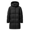 Mens Warm Long Down Coat With Hood 90% White Duck Winter Business Casual Outerwear