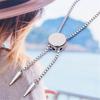 Classical Bolo Style Stainless Steel Sliding Pendant Necklace Ergonomic Design Jewelry for Comfortable Long Term Use