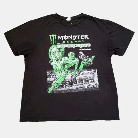 Футболка Monster Energy Supercross с графическим принтом Supercross, унисекс, размеры S-5XL 3XL