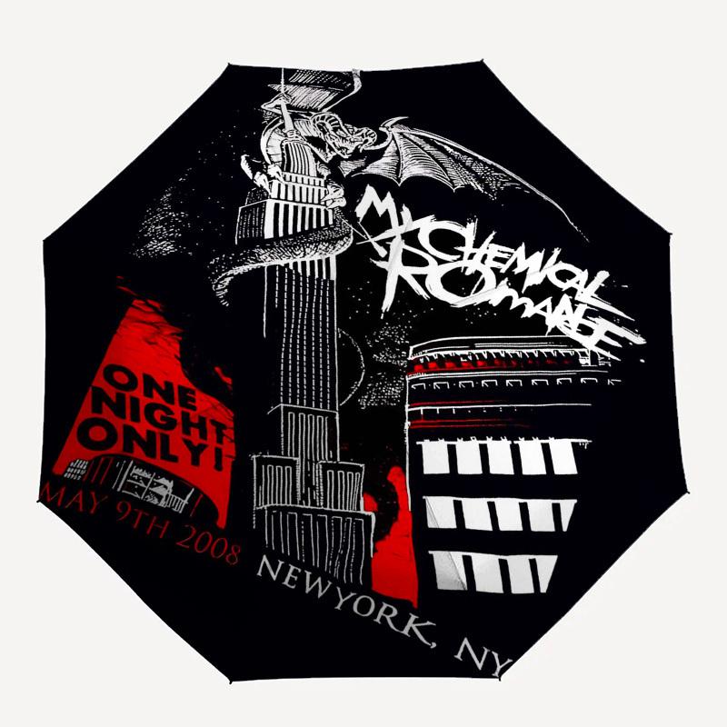 

1pc MY CHEMICAL ROMANCE NEW YORK Automatic Open,Windproof, Compact Travel Umbrella, Gift for Birthday, Christmast93089