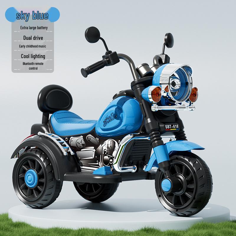 Kids' Electric Tricycle: Rechargeable Remote-Controlled Ride-On for Boys & Girls