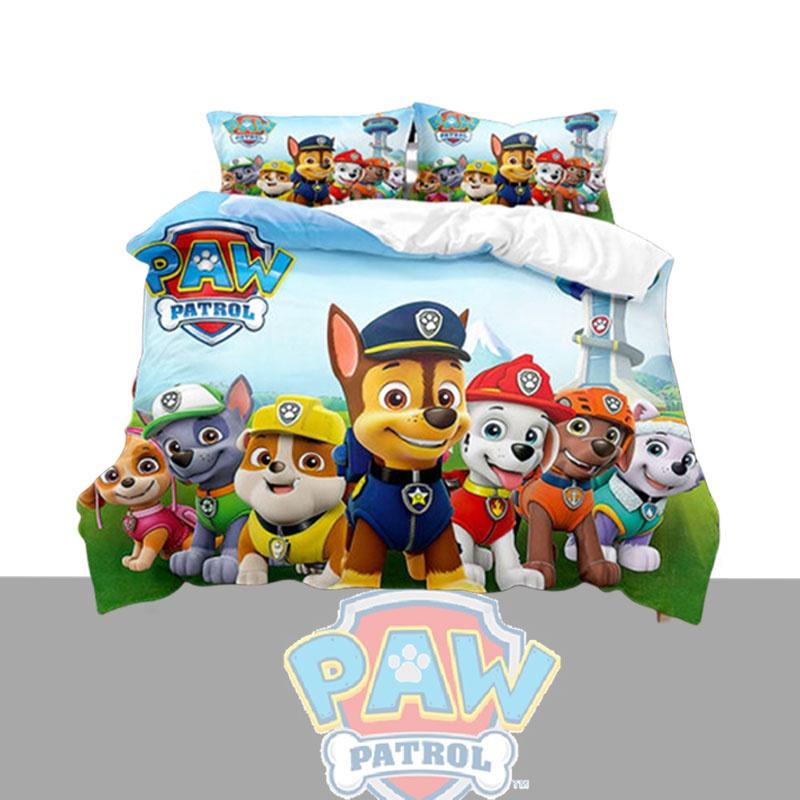 Povlečení Tlapková patrola Polyesterové ložní prádlo pro děti Obsahuje 1 povlak na polštář a 1 povlak na přikrývku Velikost 135x200cm