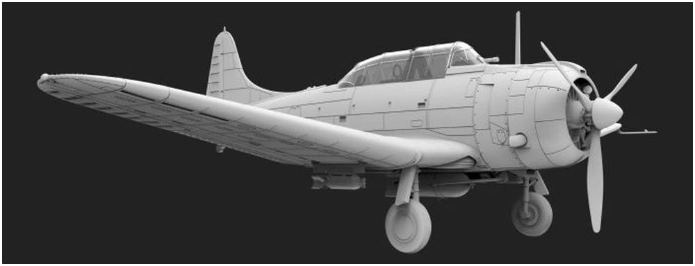 Flyhawk US Navy Dauntless Plastic Model FLYFH6002 1/72 SBD-2