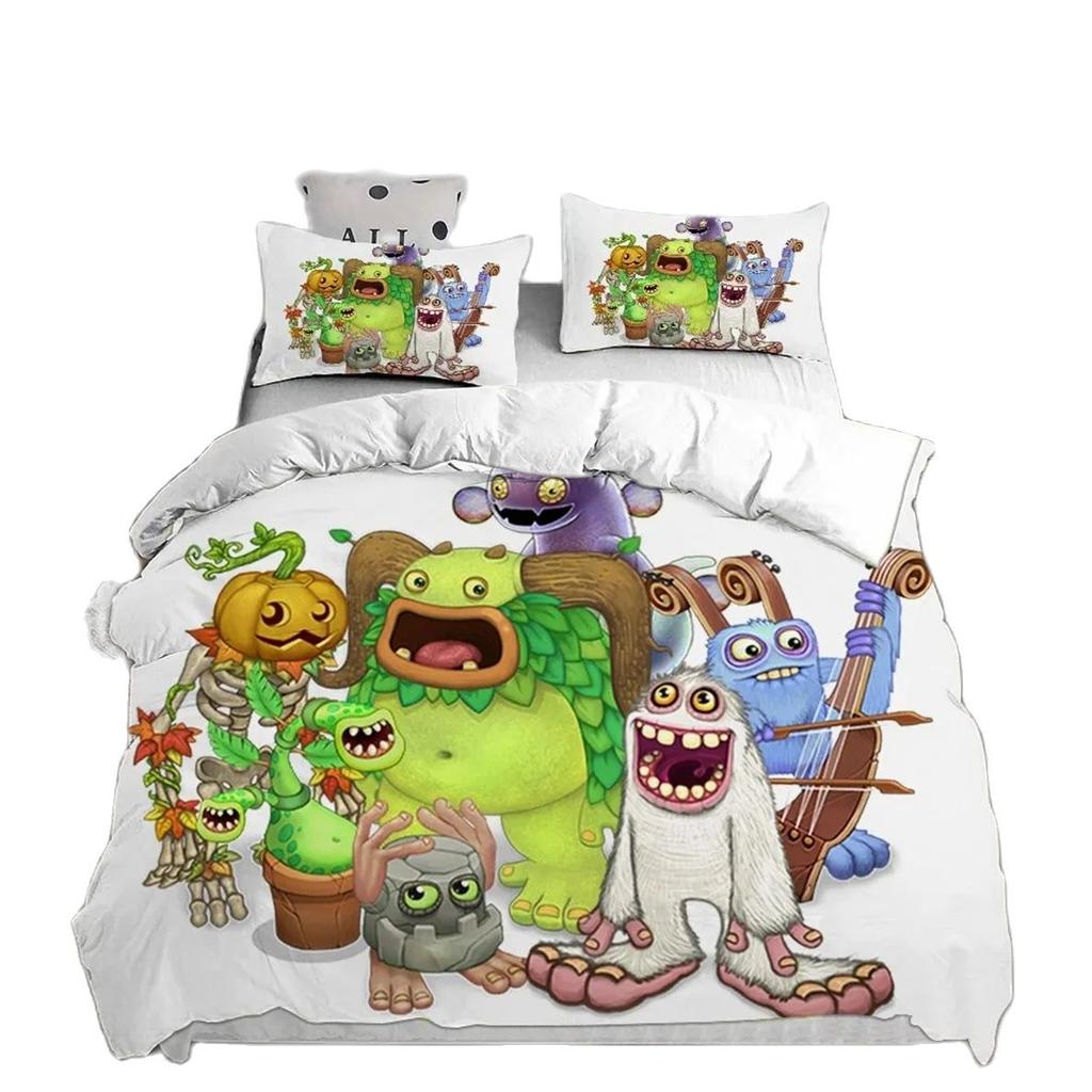 Conjunto de cama da Universidade dos Monstros Sullivan Capa de edredom King Size Capa de edredom dupla adequada para crianças e adultos