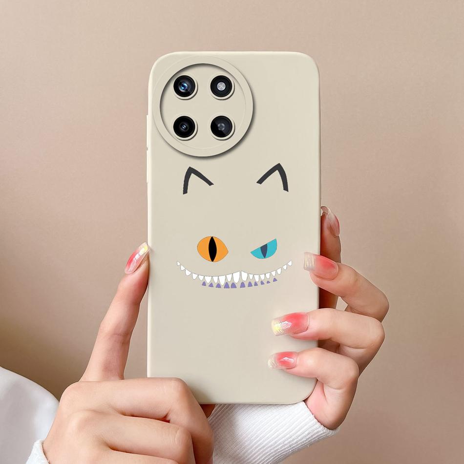 For OPPO Realme 11 4G Phone Cases Fashion Shell Soft Liquid Silicone Camera Protection Back Cover For Realme11 Anti Choc Funda