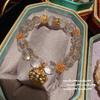 Ancient Filigree Gilt Sandalwood Vajra Pestle Rich Bracelet New Chinese Jibao Walnut Lucky Bead Multi-Circle Bracelet