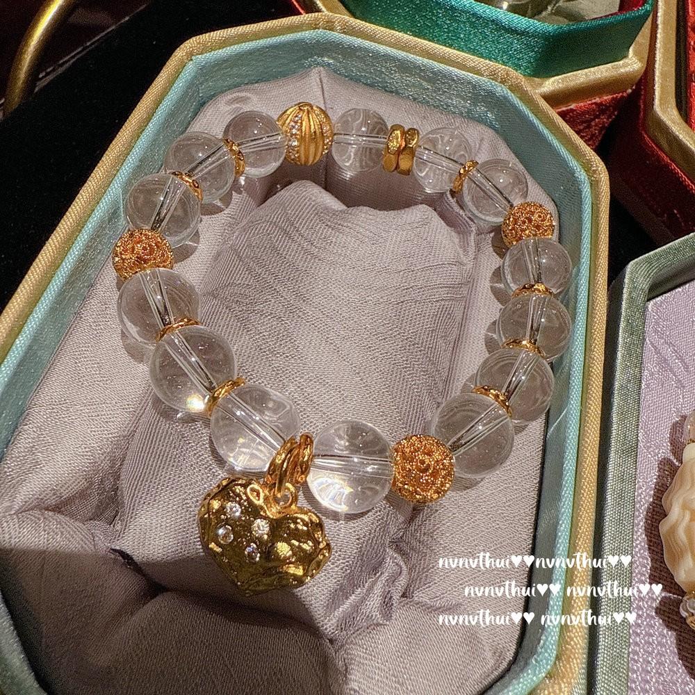 Ancient Filigree Gilt Sandalwood Vajra Pestle Rich Bracelet New Chinese Jibao Walnut Lucky Bead Multi-Circle Bracelet