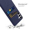 For Samsung Galaxy A55 5G Case with Dual Card Holder Cloth Texture Phone Cover