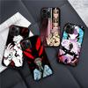 BW-28 Jujutsu Kaisen Soft Black Case for iPhone XR 14 15 11 12 13 6 7 8 X XS Pro Max Samsung S22 S23 S21 S24 FE Ultra S8 Plus