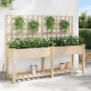 Garden Planter with Shelf Beige 203.5 X 54 X 152.5 Cm