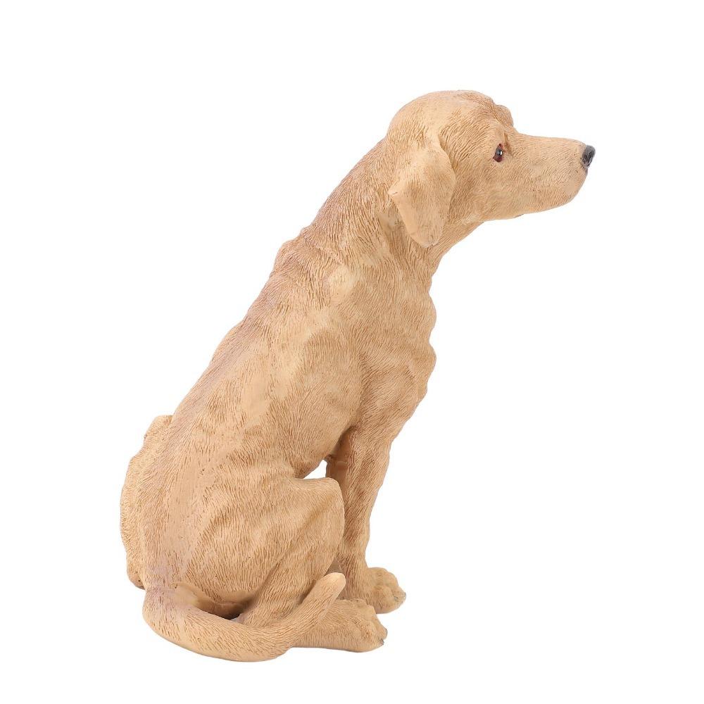 Resin Dog Statue Anti Fade Dog Decorative Figurine Cute Puppy Statue Home