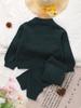 2023 Fall/Winter Floral Pattern Knit Sweater Set for Girls