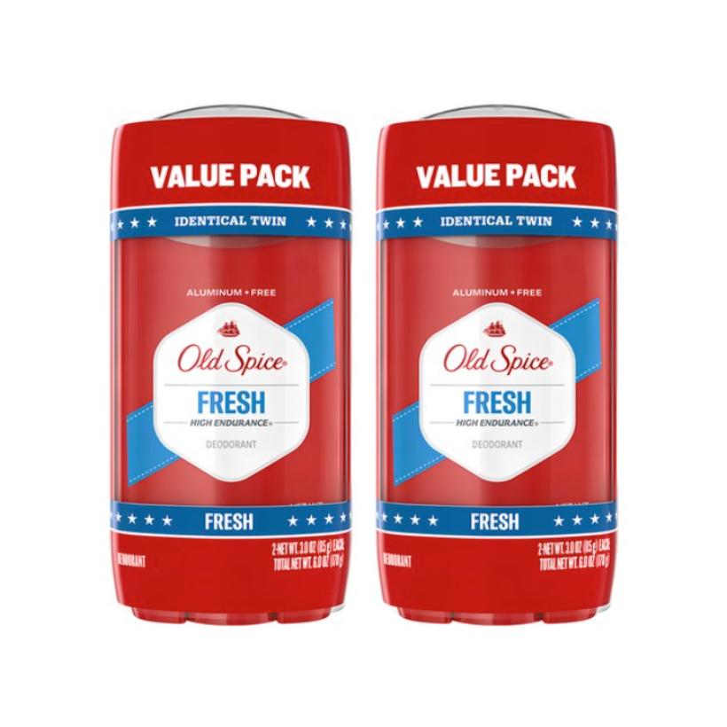 Old Spice High Endurance Fresh Deodorant Stick 85g x2 Twin Pack Long-Lasting Odor Protection
