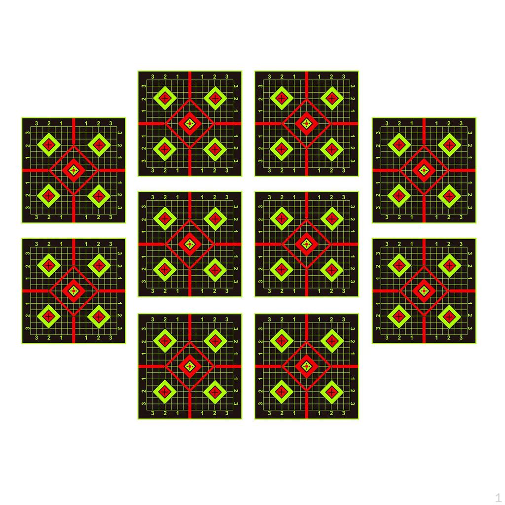 10 Pack of Paper Targets, Self Stickers for Garden Range