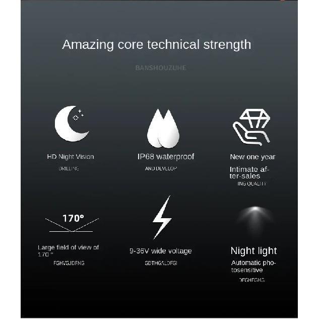Truck harvester bus CVBS/CCD/NTSC reversing camera HD infrared night vision waterproof reversing image 12-24V universal