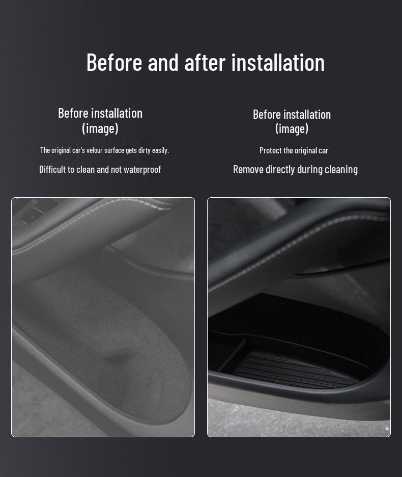 Tesla Model 3/Y Door Slot Storage Box - Interior Mat Organizer.