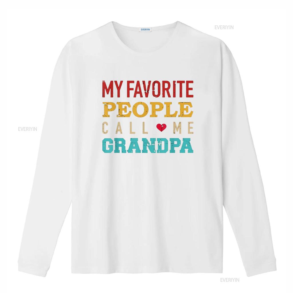 My favorite people call me grandpa T Shirt vintage Washed Comfortable fashion Versatile Slightly streetwear designer clothes