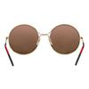 Gucci Retro Brown Lens Round Sunglasses Women Sunglasses GG0395S-002