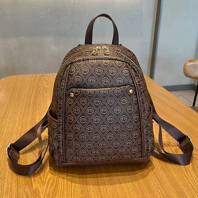 Mochila para mujer con estampado retro, mochila de moda para ir al trabajo en primavera y verano, mochila de gran capacidad.