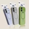 Capa Magnética Oficial Candy de Silicone Líquido Para iPhone 17 Air 16 15 14 13 Pro Max Armadura à Prova de Choque Janela Grande Capa de Telefone Macia