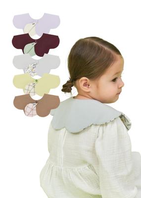Konny Baby Bib Baby Absorbent and Quick For Girls and Baby Baby Shower 5 Warm Lily Mocha [Konny] Set, Bib, 360° Rolling, Drying, Simple, Boys,