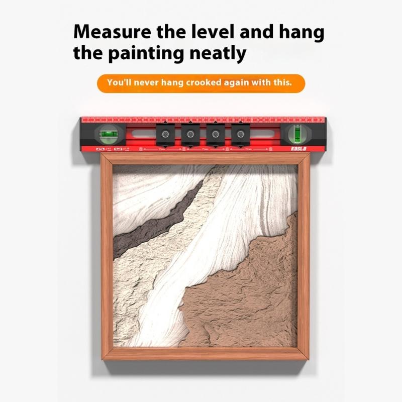 40cm Aluminum Electrician Level Tool With Adjustable Markers For Electrical Outlet Installation And Precise Alignment