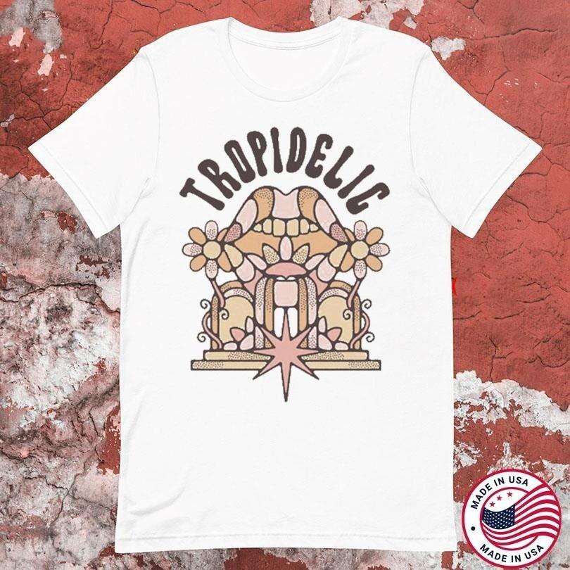 Tropidelic Lips T-shirts Shirt White Full Size Short Sleeve Unisex T-Shirt S