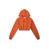 Hooded Pullover Embroidered Letter Short Sleeve Sweatshirt Women Sweatshirt Crimson J222491-SEC