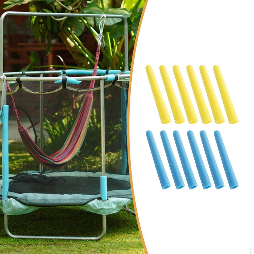12 Stück Trampolinnetz Schaumstoffhüllen Abdeckungen Leichtgewicht 40 cm mit 2 Farben Polster für