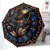 Musicians Sanctuary Pattern Umbrella, Portable and Foldable Design, 8 Ribs, a Casual Accessory for Halloween, Christmas, and Birthday Gifts.