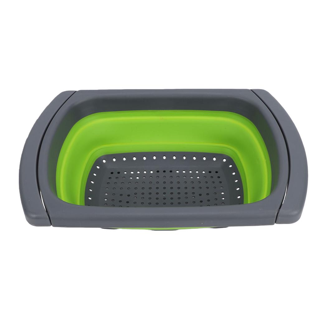 Foldable Colander Strainer Over The Sink Vegetable Fruit Strainer Basket with Extendable Handles for Kitchen