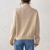 Women's Fashion Crocheted Patchwork Knitted Top With Half-high Collar And Pullover Sweater