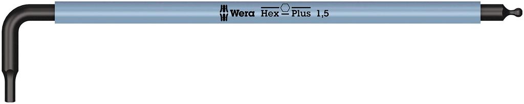 WERA Hex Plus Multicolor 3 L Key Metric Black 133165 950/9 Set, Size, Laser,