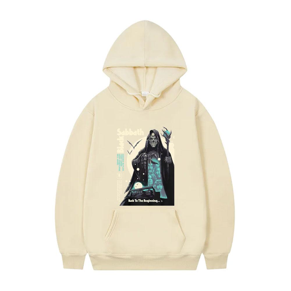 Black Sabbath Back To The Beginning Hoodie Ozzy Osbourne Skeleton Graphic Pullover Men Heavy Metal Rock Band Hooded Tracksuit