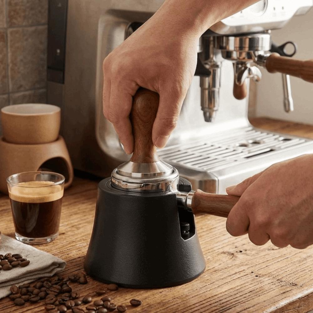 51/53/58 MM Coffee Tamper Holder Height Adjustable Anti-slip Base Coffee Pressing Seat Universal Card Slot Coffee Tamper Base