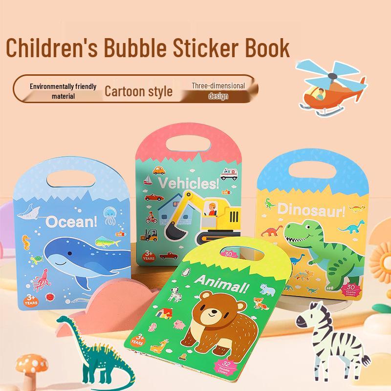 

Portable Children s Quiet Book: Early Education & Cognitive Bubble Sticker Toy