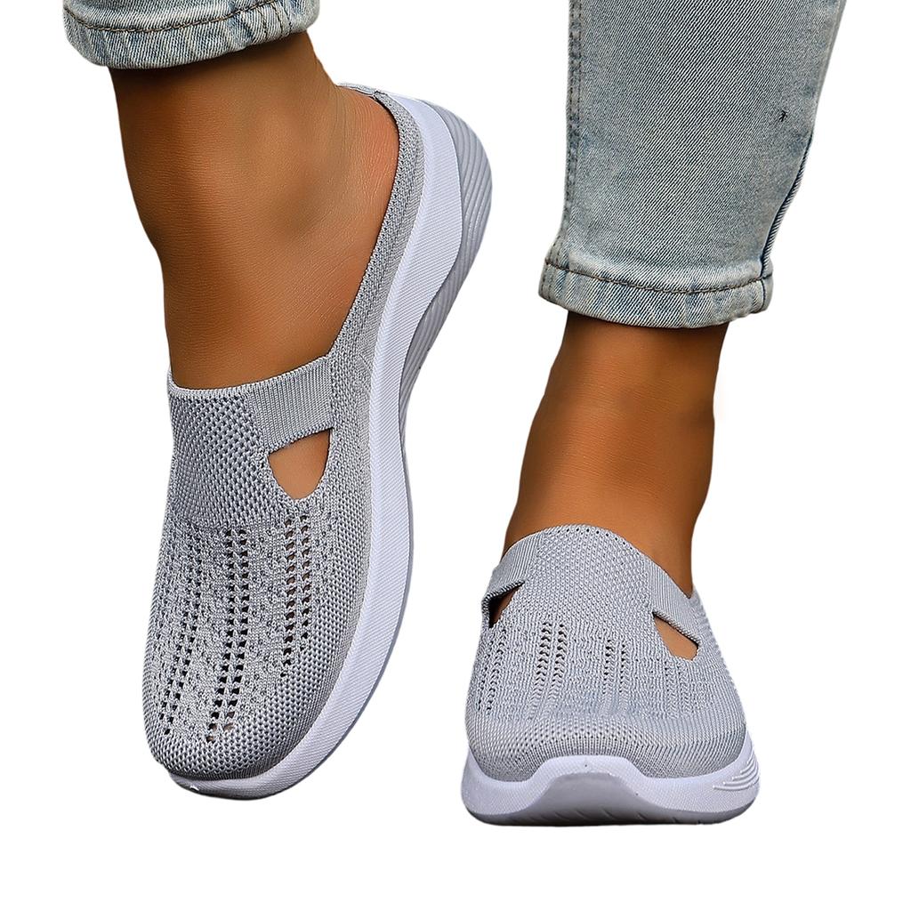 Slip On Casual Lightweight Breathable Mesh Knit Upper Clogs Comfortable Soft Sole Summer Shoes for Indoor Outdoor Use
