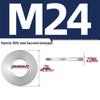 304 Stainless Steel Double Stack Self-Locking Washer with 65Mn Manganese, Anti-Loosening, Double-Sided Tooth Layer