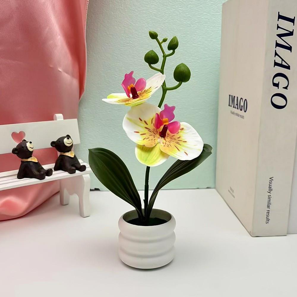 Artificial Plastic Phalaenopsis Flower Bonsai For Event Decoration Home Styling