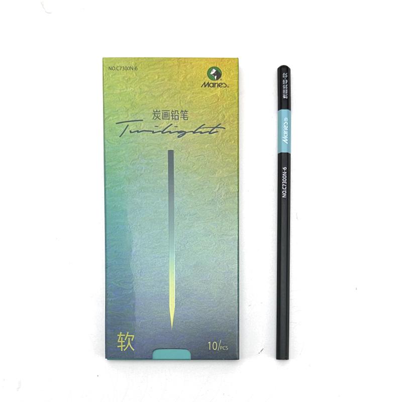 Professional Charcoal Pencils Set for Drawing Sketching Shading Blending 10/12pcs Artists Wooden EX-Soft Medium Hard Pencils