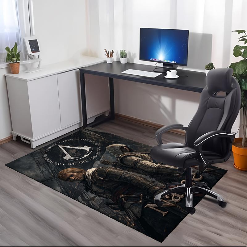 Custom Name Assassin'S Printed Carpet Rug For Office Chair Living Room Bedroom Kitchen Room Decor Gifts