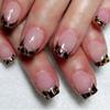 24Pcs Medium Short Square White Silver Glitter French Tip Press On Nails Full Cover Fake Nail Art Tips