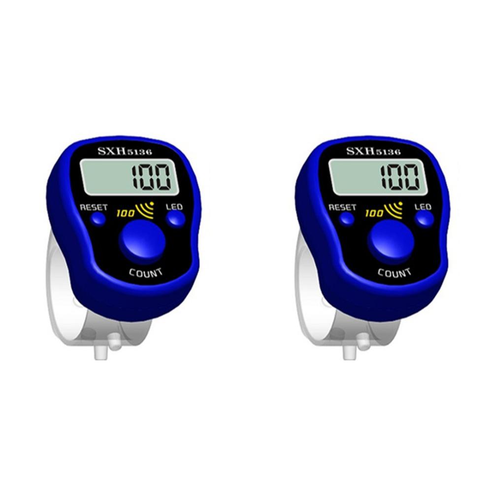 Mini Stitch Marker Row Finger Counter LCD Electronic Digital Display Tally Counter with Light Sewing Knitting Weave Buddha Pray