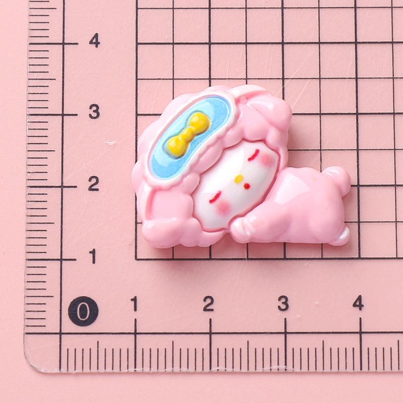10 Pcs Cute Surface Cartoon Pink Little Sheep Ice Cream Resin Scrapbook Diy Jewelry Wedding Children Hairpin Accessories A66