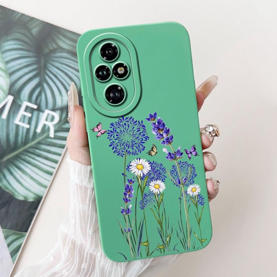 For Honor 200 Pro Case ELP-AN00 Phone Cover Popular Flower Avocado Soft Silicone Matte Fundas For Honor 200Pro Protective Bumper