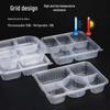 AVADEN 4-Compartment Degradable Disposable Lunch Box
